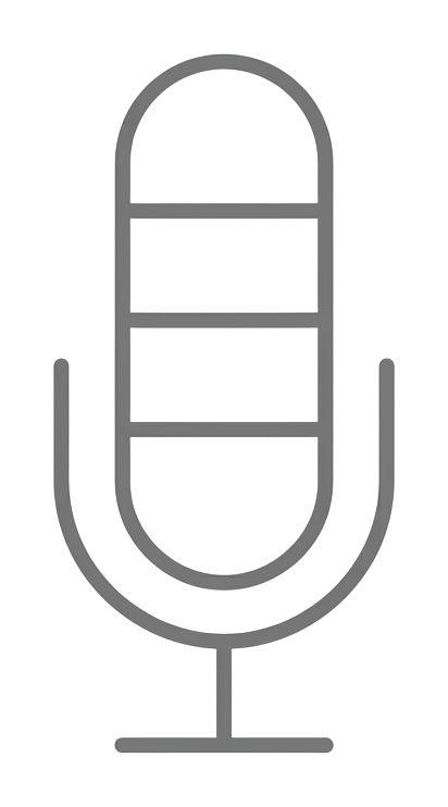 Abstraktes Logo eines Studiomikrofons